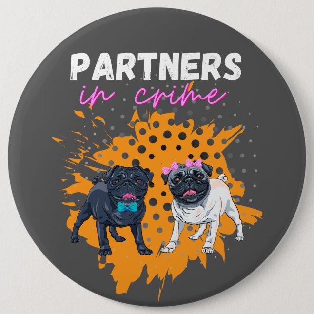 Komplizen-Hunde-Button Button (Vorderseite)