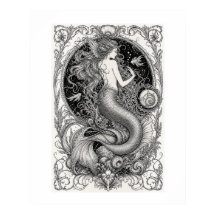 Komplizierte Meerjungfrau-Illustration