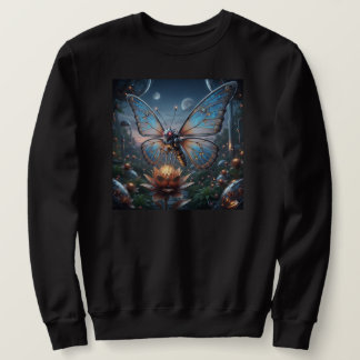 Komplizierter Roboter Schmetterling auf Steampunk Sweatshirt