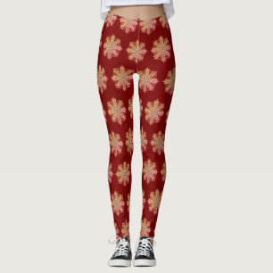 Kompliziertes Snowflake-Design Leggings
