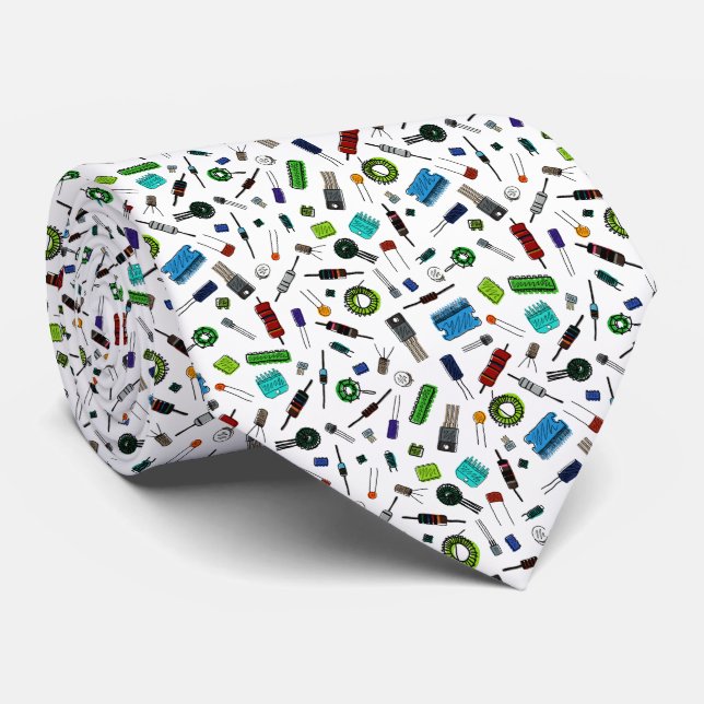 Komponenten des Stromkreises - Farbe Krawatte (Gerollt)