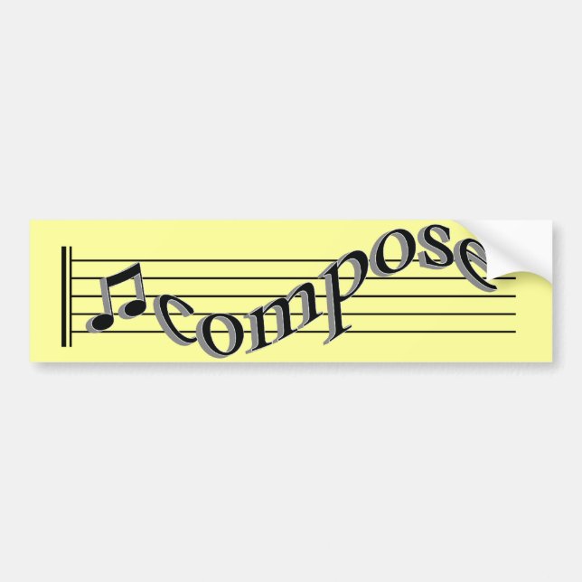 Komponieren Sie Musik Autoaufkleber (Vorne)