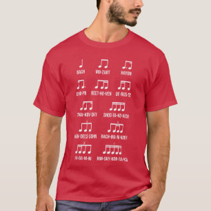 Komponist Rhythmus Musik Geschenk Bach Mozart Beet T-Shirt