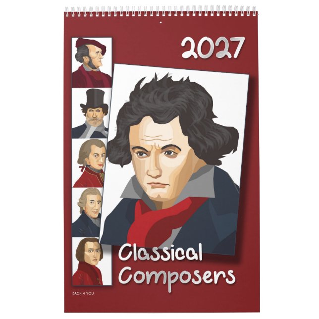 Komponisten Portraits, Modern Style, 2026 Kalender (Titelbild)