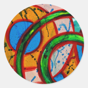 Komposition #20 von Michael Moffa Runder Aufkleber