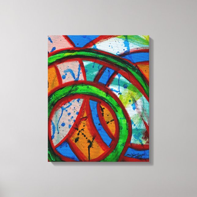 Komposition #20B von Michael Moffa Leinwanddruck (Vorderseite)