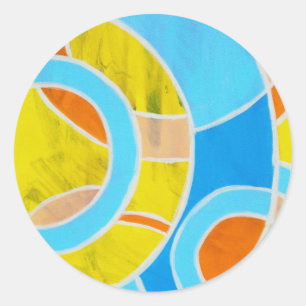 Komposition #23 von Michael Moffa Runder Aufkleber