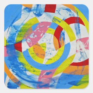 Komposition #2 von Michael Moffa Quadratischer Aufkleber