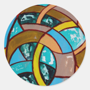 Komposition #8 von Michael Moffa Runder Aufkleber