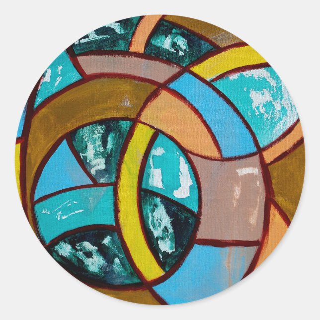 Komposition #8 von Michael Moffa Runder Aufkleber (Vorderseite)