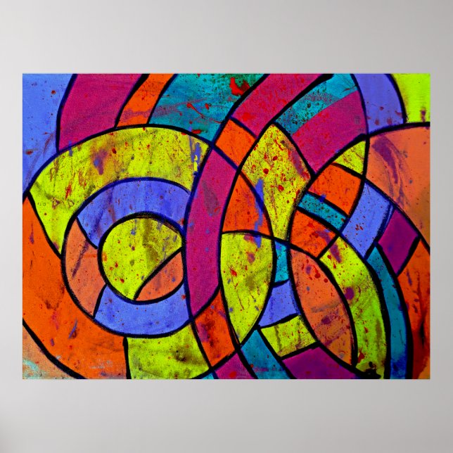 Komposition #9 von Michael Moffa Poster (Vorne)