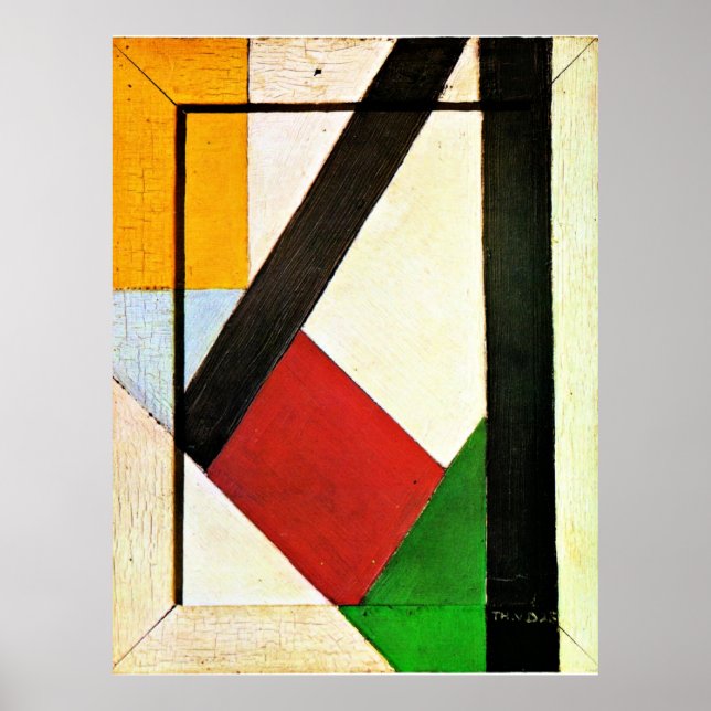 Komposition, berühmtes Werk von Theo van Doesburg Poster (Vorne)