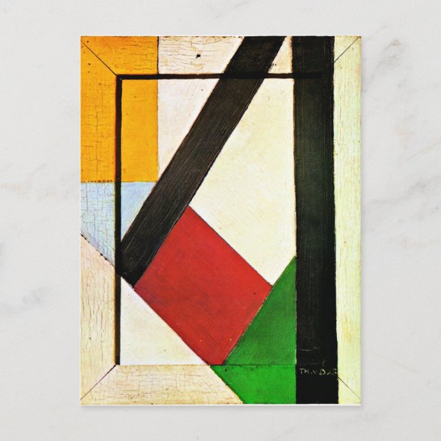 Komposition, berühmtes Werk von Theo van Doesburg Postkarte (Vorderseite)