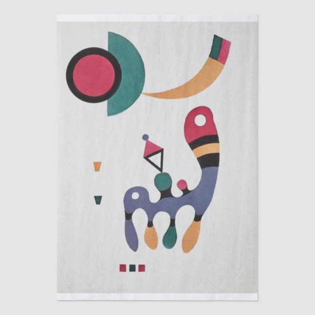 Komposition Biomorphe Abstraktion - Kandinsky Seidenpapier (Vorderseite)