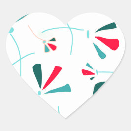 Komposition der Blume Herz-Aufkleber