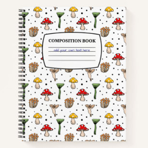 Komposition der Pilze Notizbuch