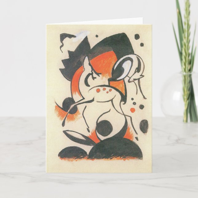 Komposition mit Two Dees von Franz Marc Karte (Vorderseite)