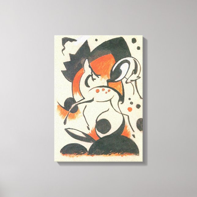 Komposition mit Two Dees von Franz Marc Leinwanddruck (Vorderseite)