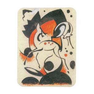 Komposition mit zwei Hirschen von Franz Marc Magnet