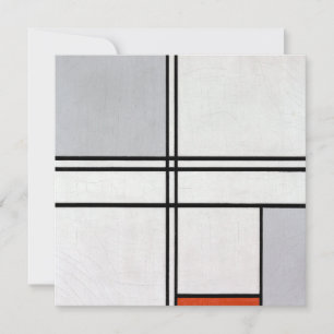 Komposition (Nr. 1) Grau-Rot Piet Mondrian