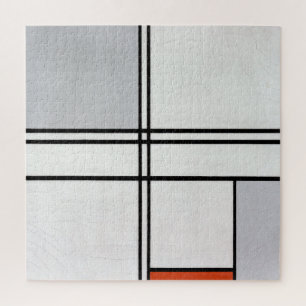 Komposition (Nr. 1) Grau-Rot   Piet Mondrian   Puzzle