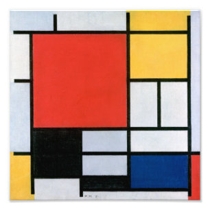 Komposition Rot, Gelb, Blau, Schwarz Mondriaan Fotodruck