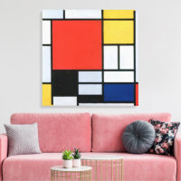 Komposition Rot, Gelb, Blau, Schwarz | Mondriaan |