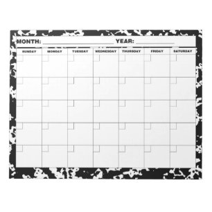 Kompositions-Leer-Kalender Notizblock