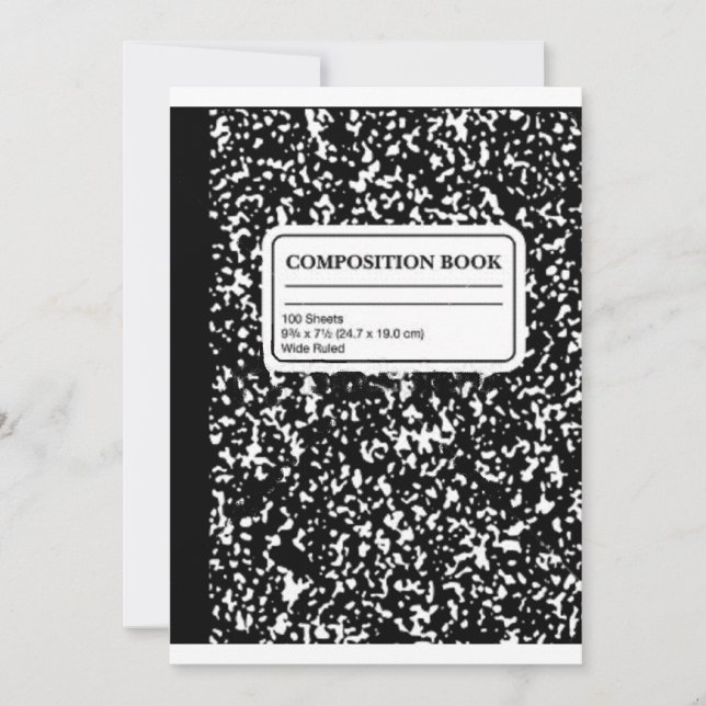 Kompositionsbuch/Studentenlehrer Einladung (Vorderseite)