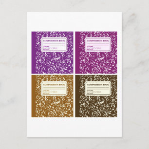 Kompositionsbuch/Studentenlehrer Postkarte