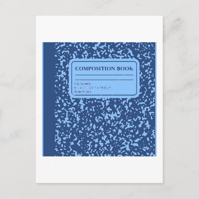 Kompositionsbuch/Studentenlehrer Postkarte (Vorderseite)
