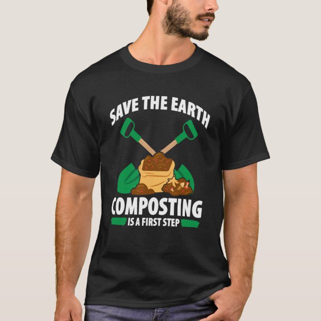 Kompostierung Für Kompostgärtner Bauer Kompostieru T-Shirt (Vorderseite)