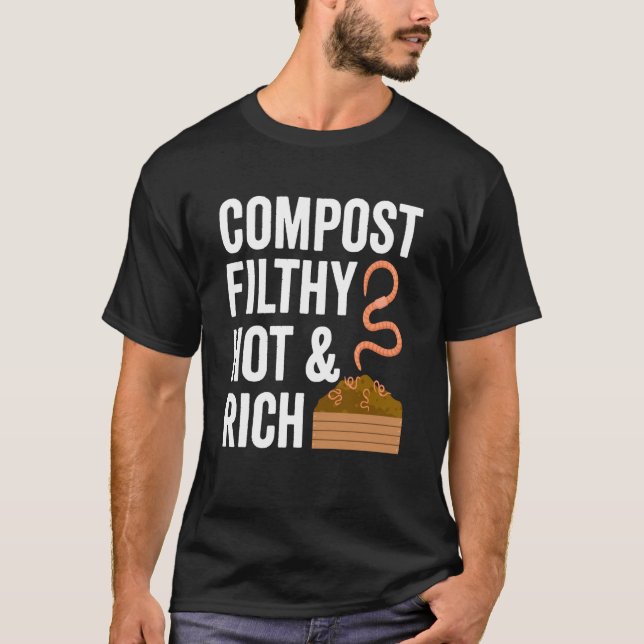 Kompostierung Für Kompostgärtner Bauer Kompostieru T-Shirt (Vorderseite)