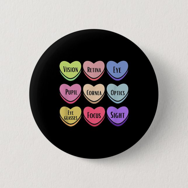Komprimierte Kreationen Valentine Optician Vision  Button (Vorderseite)