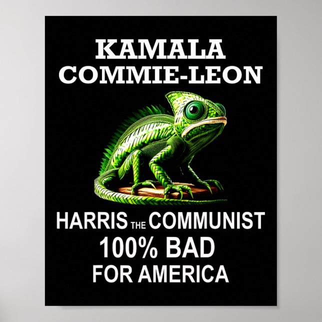Komrade Kamala Commie Leon Commieleon Kommunistin  Poster (Vorne)
