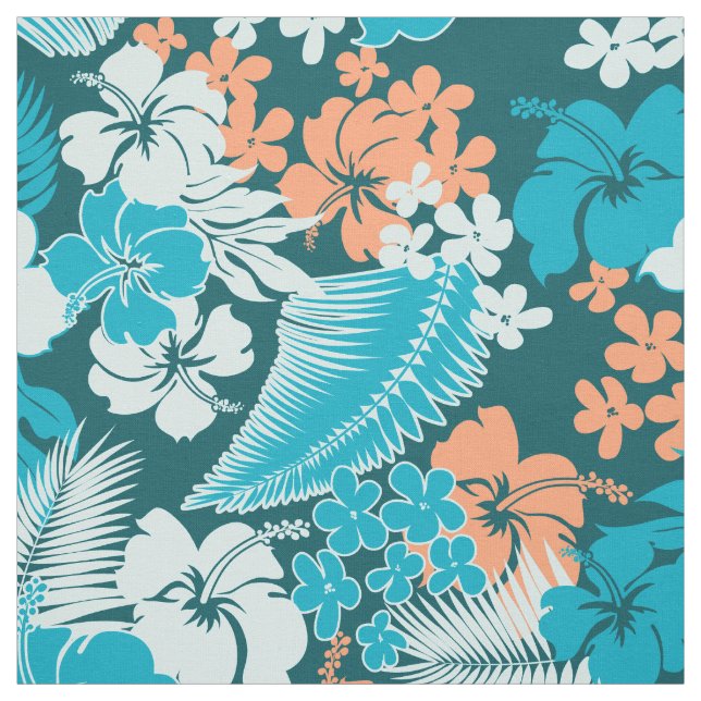 Kona Bay Hawaii-Hibiskus Stoff (Muster)