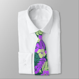 Kona Bay Hawaiian Hibiscus Aloha-Shirt-Druck Krawatte