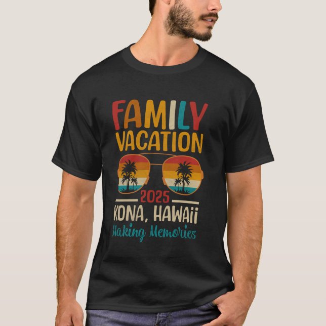 Kona Beach Hawaii Matching Family Vacation 2025 T-Shirt (Vorderseite)
