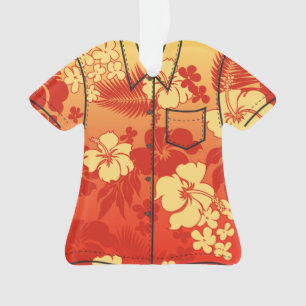 Kona Blend Hawaiian Hibiskus Flora Aloha Hemd Ornament