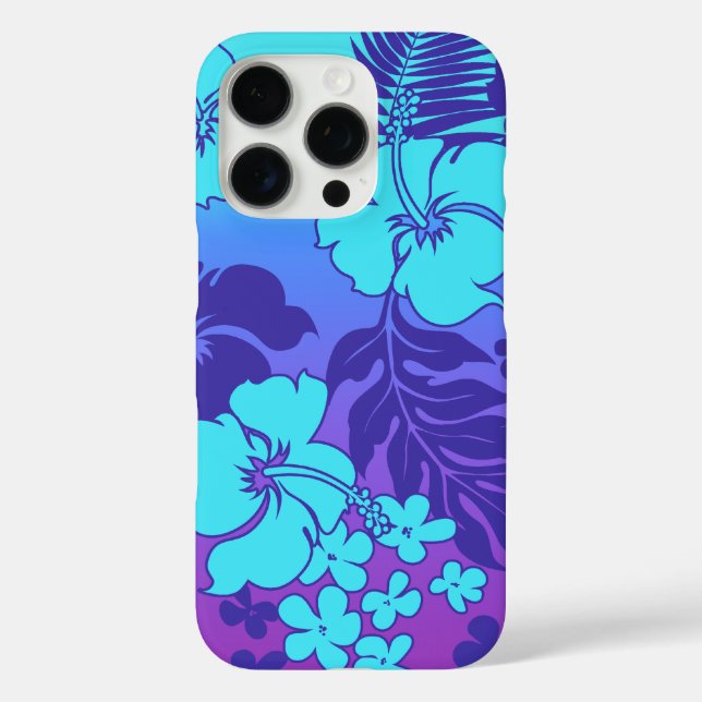 Kona Blend Hawaiian Hibiskus Turq und Violet Case-Mate iPhone Hülle (Rückseite)