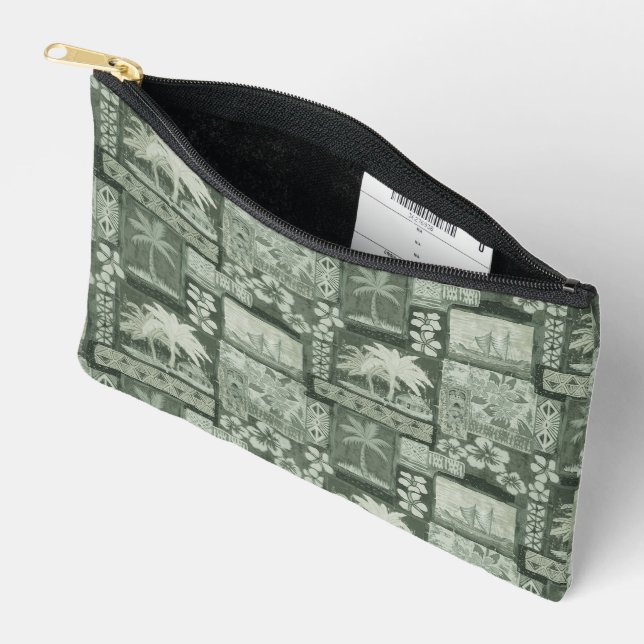 Kona Coast Hawaiian Tapa Zippered Pouch Zubehörtasche (Offen)