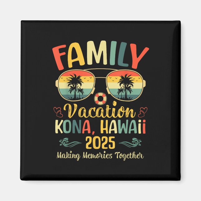Kona Hawaii Beach Family Summer Vacation 2025  Magnet (Vorne)