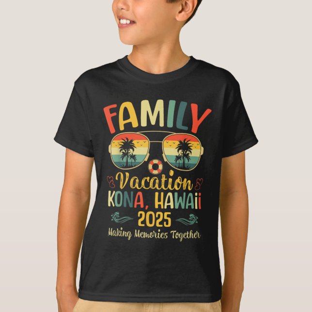 Kona Hawaii Beach Family Summer Vacation 2025  T-Shirt (Vorderseite)
