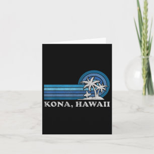 Kona Hawaii Beach Vintager Familienurlaub Karte