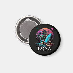 Kona Hawaii Hawaiianisches Surfbrett Vintage  Magnet