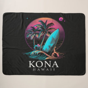 Kona Hawaii Hawaiianisches Surfbrett Vintage Sherpadecke