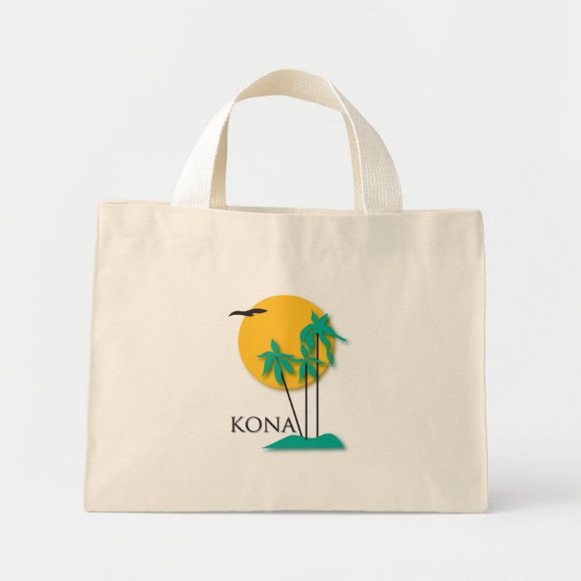 Kona, Hawaii Tote Bag Mini Stoffbeutel (Vorne)