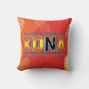 Kona International KOA Airport Code Throw Kissen