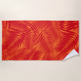 Kona Palms Hawaiian Leaf Tropical - Rot Strandtuch