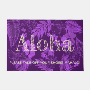 Kona Times Hibiscus Hawaiian Aloha Violett Fußmatte